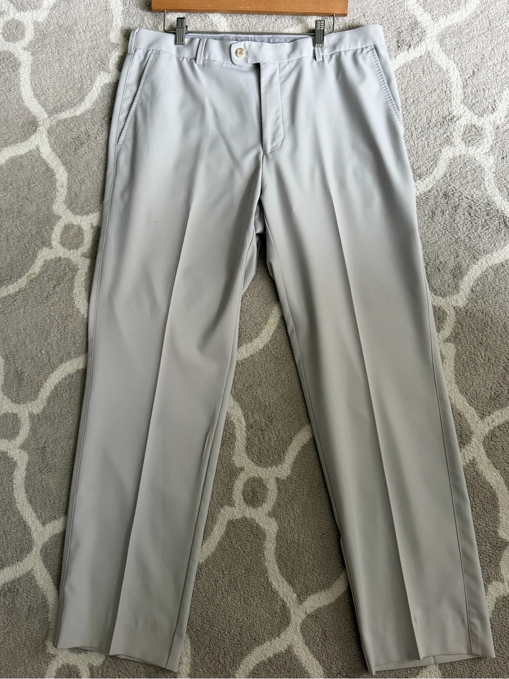 Peter Millar Crown Sport Gray Flat Front Performance Golf/Executive Dress Pants
